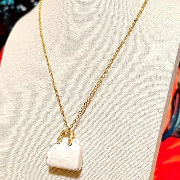 Howlite Purse Necklace - Picture 3 of 4